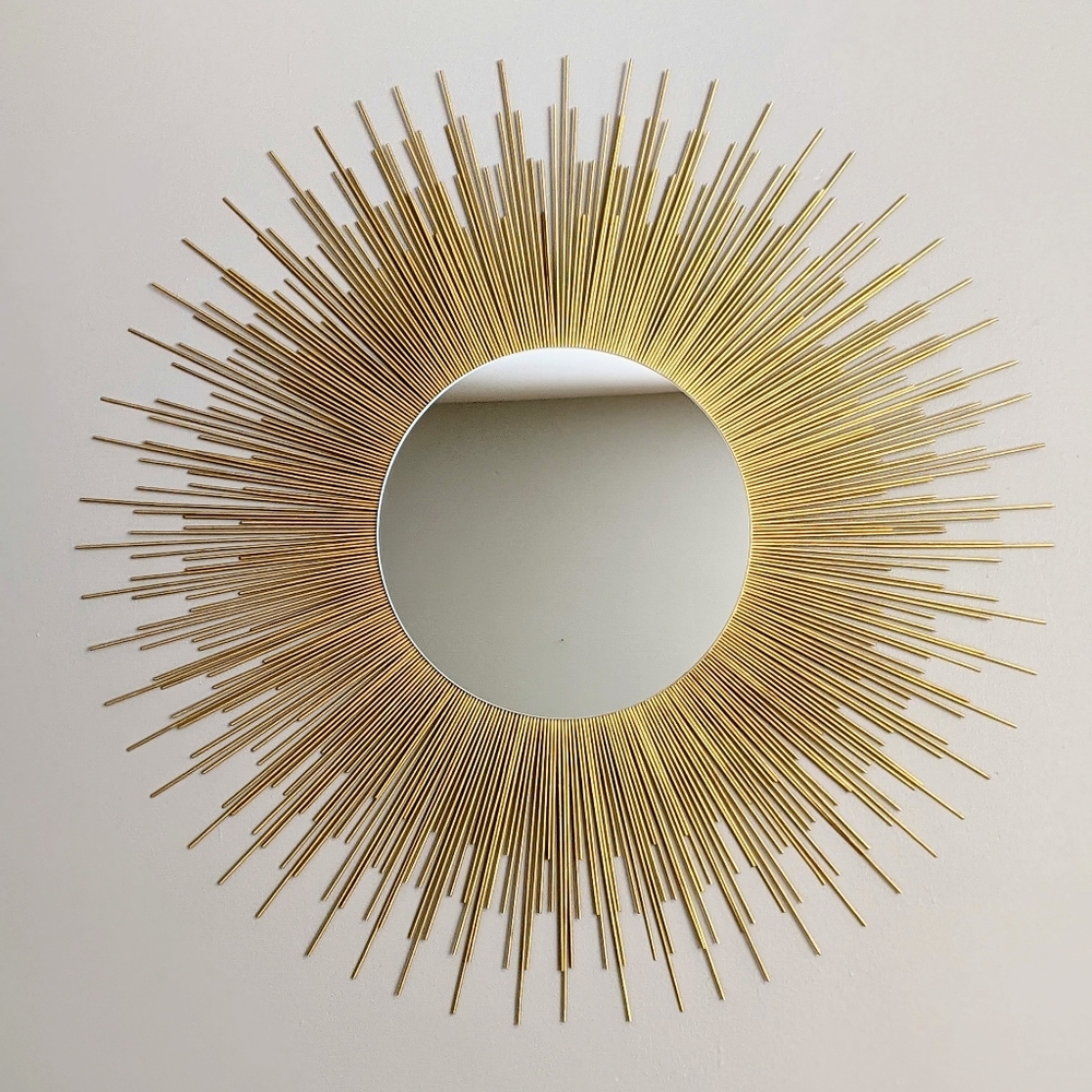 Extra Large 35" Gold Sunburst Mirror Decorative Wall Mirror